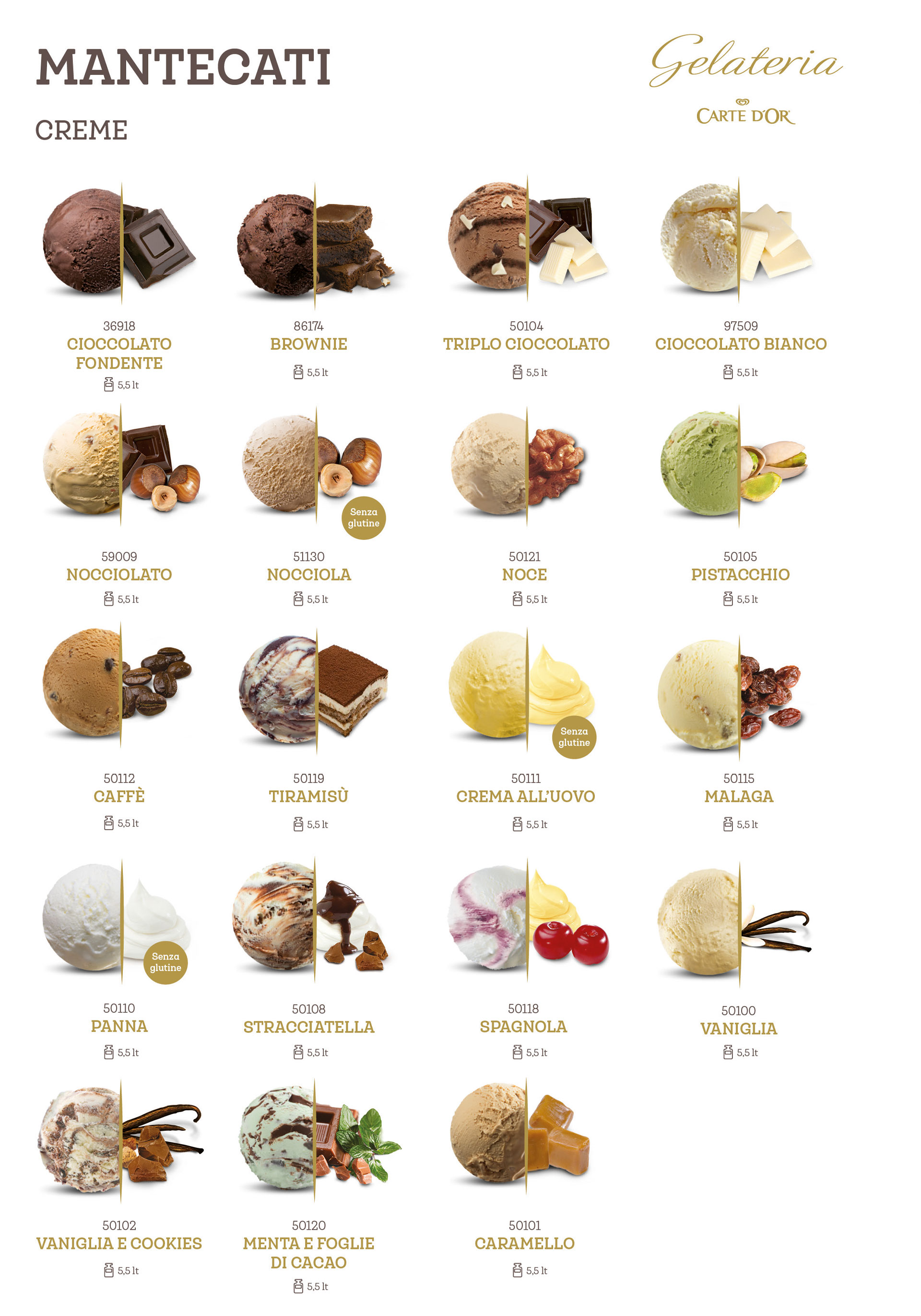 catalogo Mantecato Carte D'Or algida creme