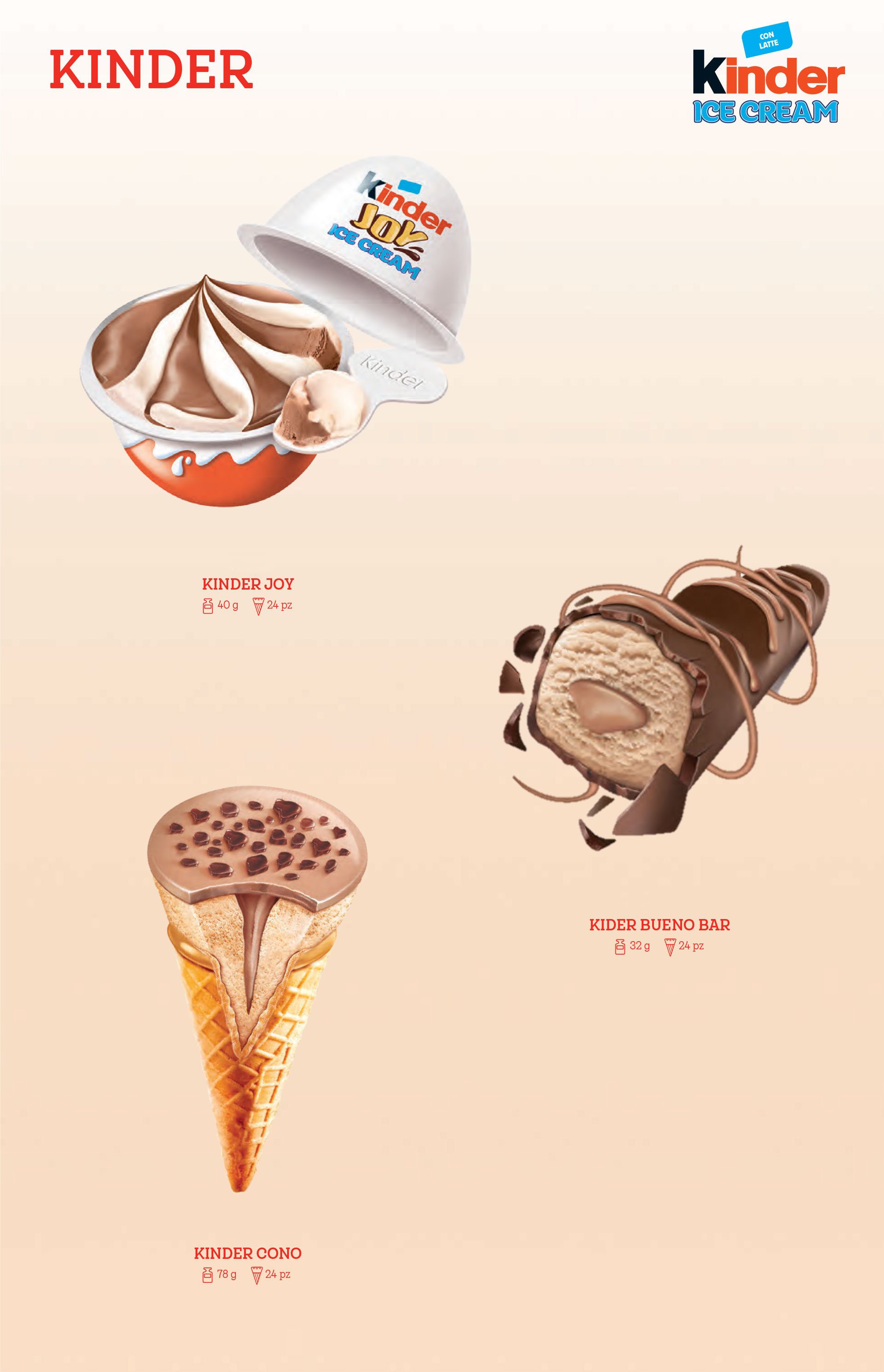 catalogo gelati Kinder algida